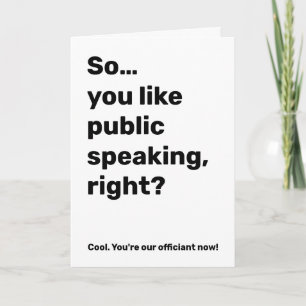Funny Wedding Officiant Proposal Greeting  Card