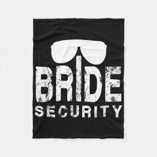 Funny Wedding Party Gift Bride Security Ring Beare Fleece Blanket