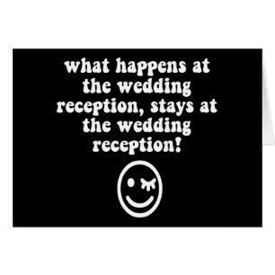 Funny wedding reception