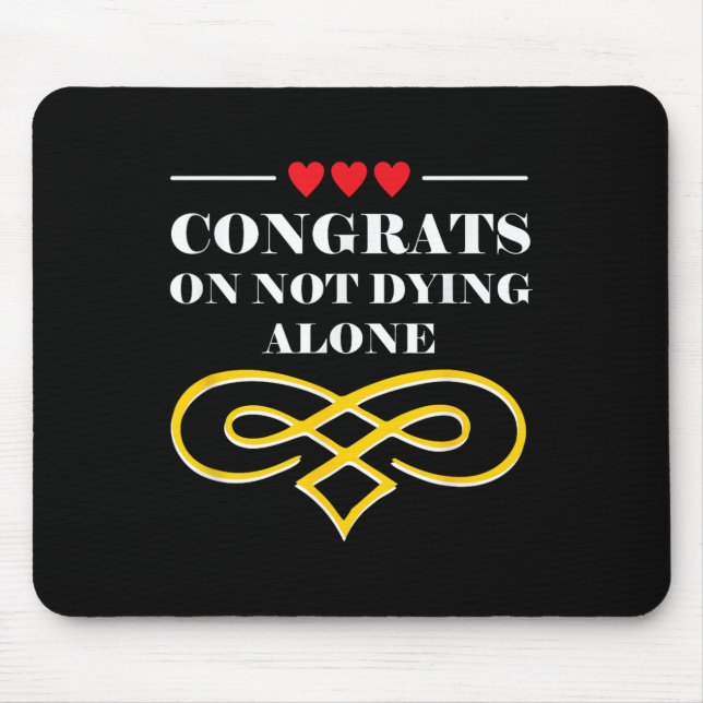 Funny Wedding Sarcastic Marriage Bride And Groom  Mouse Mat (Front)