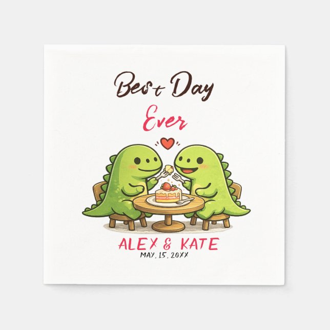 Funny Wedding Save the Date  Napkin (Front)