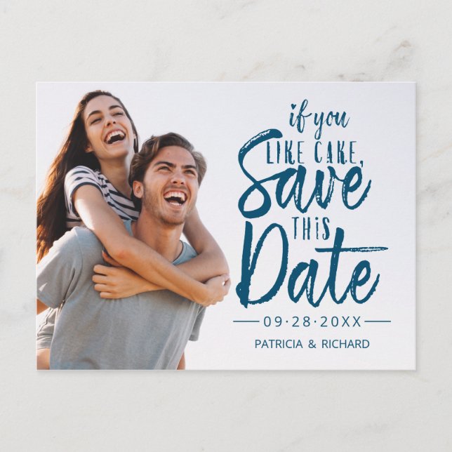 Funny Wedding Save The Date  Postcard (Front)