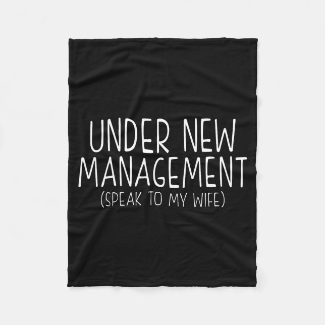 Funny Wedding Saying New Husband Humor Quote, Newl Fleece Blanket (Front)