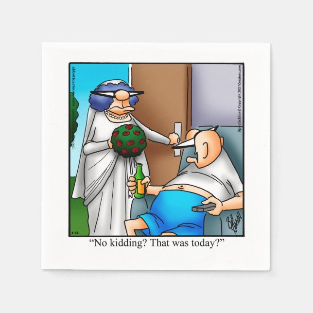 Funny Wedding / Shower Humour Cocktail Napkins (Front)