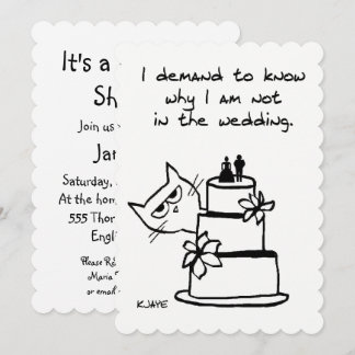 Funny Wedding Shower Invitation for Cat Lovers