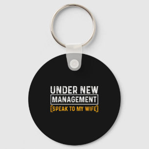 Funny Wedding Under New Management Just Married Ma Key Ring