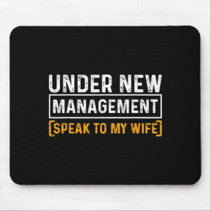 Funny Wedding Under New Management Just Married Ma Mouse Mat