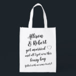 Funny Wedding Welcome Bag for Out of Town Guests<br><div class="desc">Your wedding guests will laugh when they find this bag waiting for them in their hotel rooms.  Fill with anything you desire to make their stay fun and comfortable!</div>