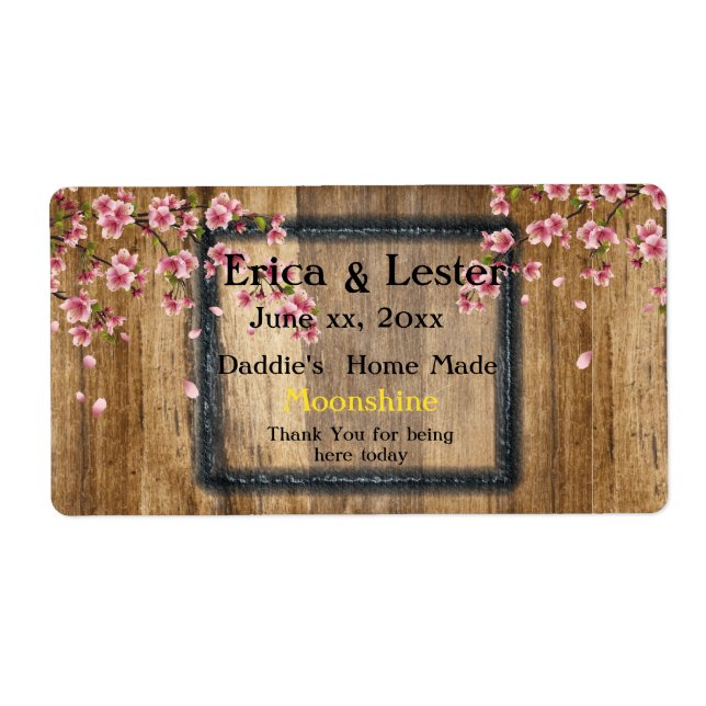 Funny Wedding Wine/Moonshine Label (Front)