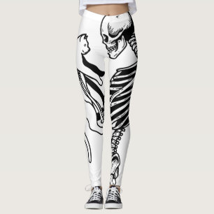 FUNNY WEDNESDAY CAT HALLOWEEN CAT SPOOKY CAT SCARY LEGGINGS