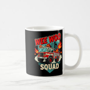 Funny Wee Woo Squad Fire Department Firefighter Fi Coffee Mug
