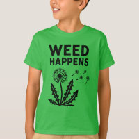 Funny Weed Happens Vintage Dandelion Ink Stamp Art