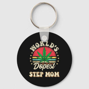 Funny Weed Mum Vintage Sunset Worlds St Step Mum Key Ring