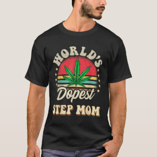 Funny Weed Mum Vintage Sunset Worlds St Step Mum T-Shirt