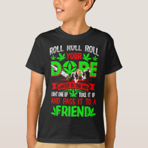 Funny Weed Pot Lover Roll Joint Friend Smoking Sho T-Shirt