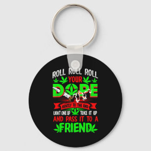 Funny Weed T Lover Roll Joint Friend Smoking Short Key Ring