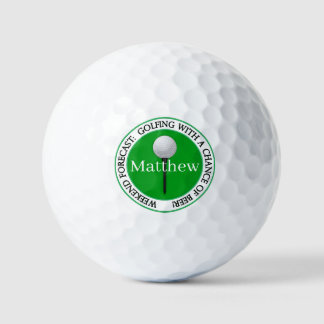 Funny Weekend Forecast Golf Balls