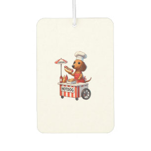 Funny Weenie Dachshund Dog Sausage Hotdog Sandwich Car Air Freshener