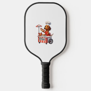 Funny Weenie Dachshund Dog Sausage Hotdog Sandwich Pickleball Paddle