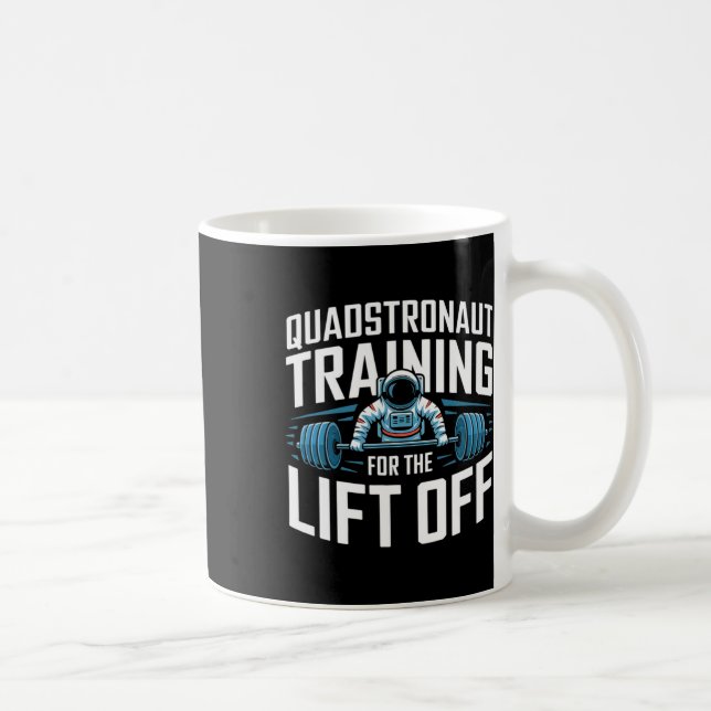 Funny Weightlifting Bodybuilding Gym Fitness Astro Coffee Mug (Right)