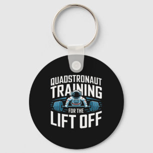 Funny Weightlifting Bodybuilding Gym Fitness Astro Key Ring