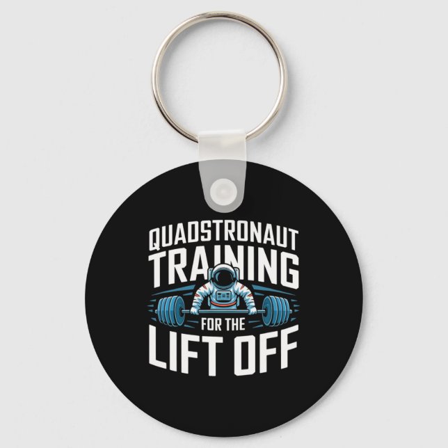 Funny Weightlifting Bodybuilding Gym Fitness Astro Key Ring (Front)