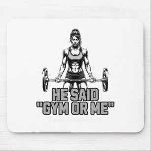 Funny Weightlifting Bodybuilding Saying For Women Mouse Mat