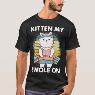 Funny Weightlifting Cat Gym Motivation Animal fami T-Shirt