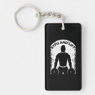 Funny Weightlifting for a Bodybuilder Key Ring