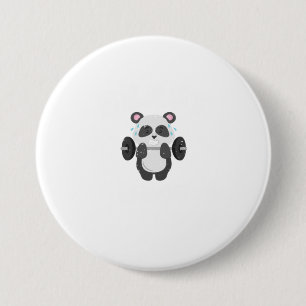 Funny Weightlifting Gym Panda Beast Workout 7.5 Cm Round Badge