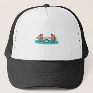 funny weightlifting mouse trucker hat