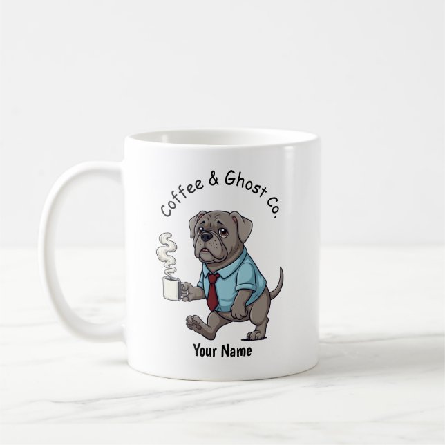 Funny Weimaraner Dog Business Suit Coffee  Mug (Left)