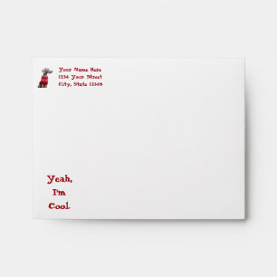 Funny Weimaraner in Christmas Sweater Envelope