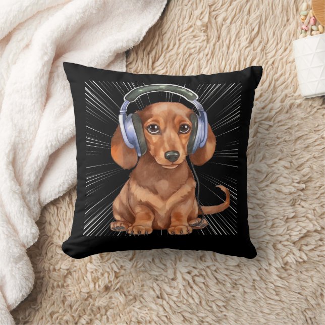 Funny Weiner Dog Dachshund dog Cushion (Blanket)