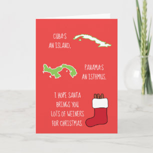 Funny Weiner Poem Christmas Card