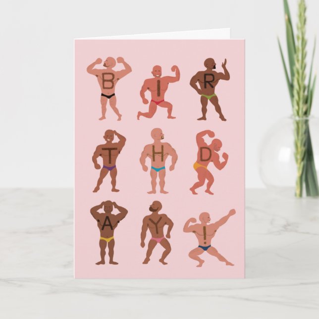 Funny Weird Chest Hair Birthday Greeting Card (Front)