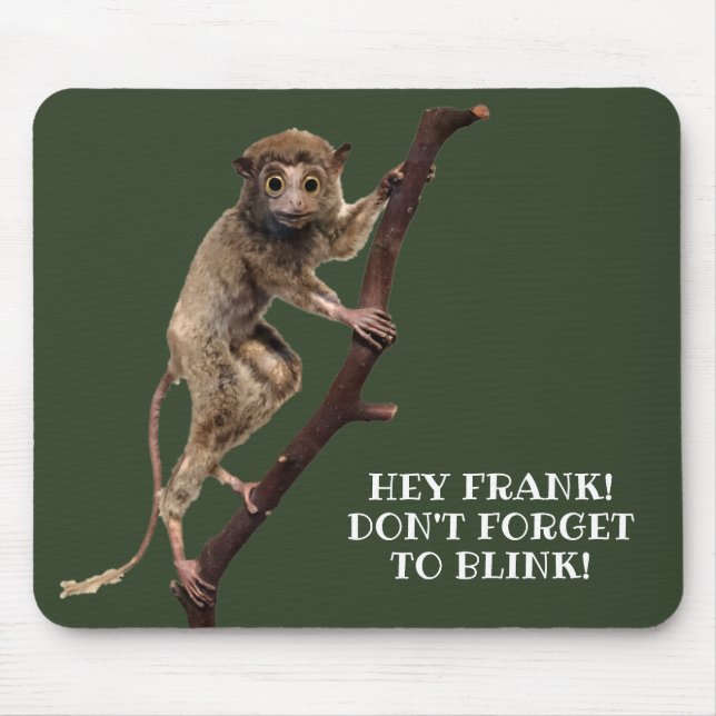 Funny Weird Taxidermy Monkey Lemur Primate Mouse Mat (Front)