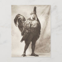 Funny Weird Vintage Photograph of Chicken Costume