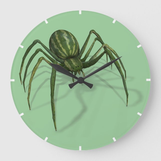 Funny Weird WaterMelon Spider Large Clock (Front)