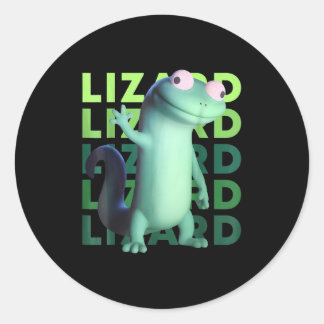 Funny Weirdcore Animal Women Men Lizard Lizard Liz Classic Round Sticker