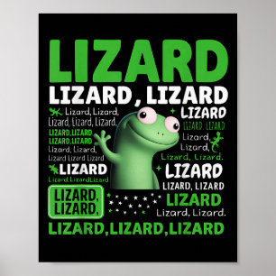 Funny Weirdcore Animal Women Men Lizard Lizard Liz Poster