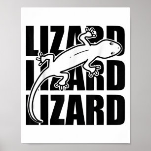 Funny Weirdcore Lizard Lizard Lizard Meme Animal W Poster