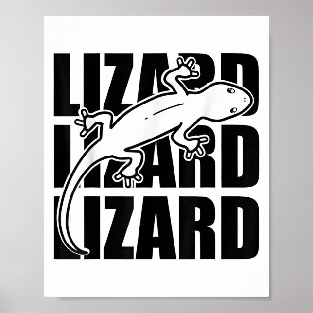 Funny Weirdcore Lizard Lizard Lizard Meme Animal W Poster (Front)