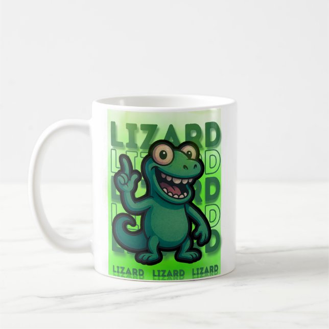Funny Weirdcore Lizard Lizard Lizard Meme  Coffee Mug (Left)