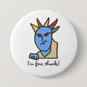 Funny WEIRDOS Annoyed Cartoon 7.5 Cm Round Badge