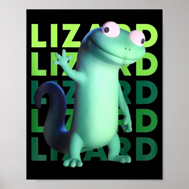 Funny Weirore Lizard Meme _ 3d Surreal Animal  Poster (Front)