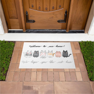 Funny Welcome Hope You Like Cat Hair Pets Doormat
