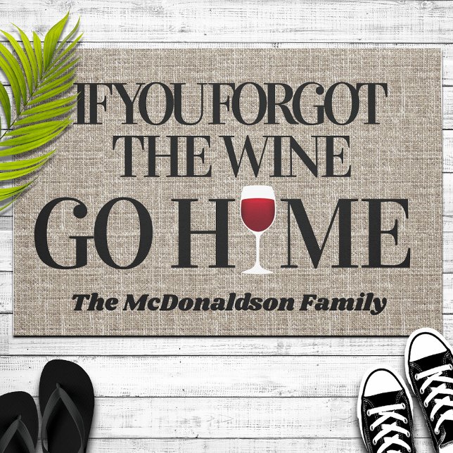 Funny Welcome: If You Forgot The Wine Go Home Doormat (Creator Uploaded)