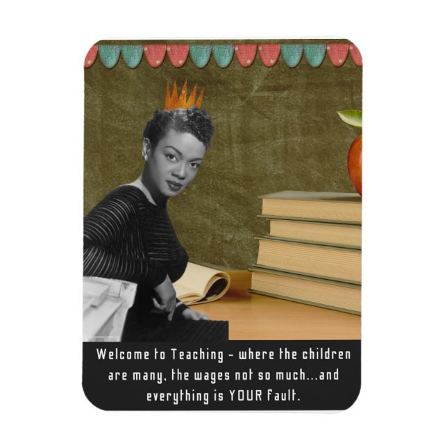 Funny Welcome Teacher Vintage Black Woman   Magnet (Vertical)
