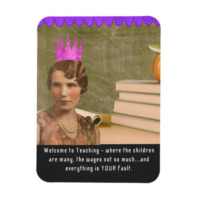 Funny Welcome Teacher Vintage Woman  Magnet (Vertical)